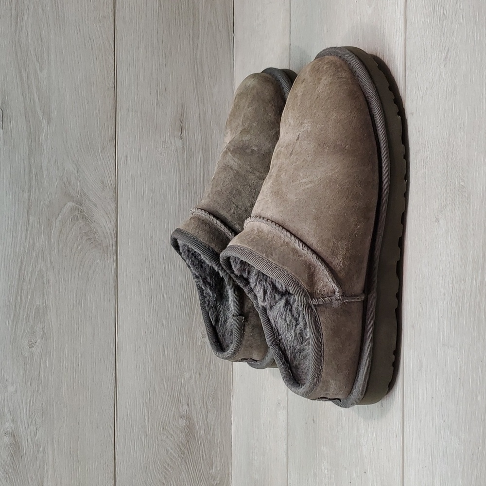 Ugg Australia Women Leather Sheepskin Clogs platform Slippers shoes sz 7 - Picture 3 of 13